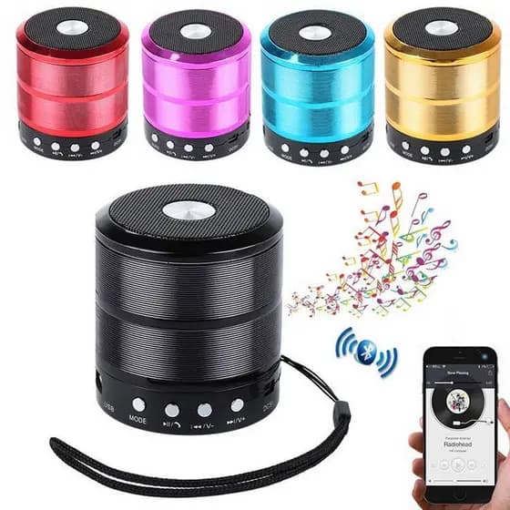 Mini Speaker WS-887 Caixa de Som Bluetooth Portátil Potente Sem Fio Original Bass Qualidade
