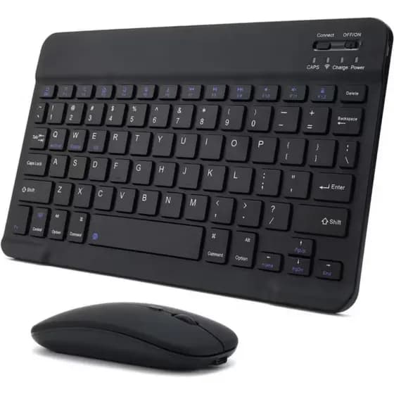 Teclado e Mouse Sem Fio Bluetooth Colorido Macaron/Kit Teclado com mouse Branco Sem Fio Bluetooth iPad Tablet Android