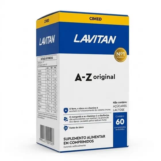 Lavitan Multivitamínico Polivitaminico Imunidade A-Z Original - 60 Comprimidos