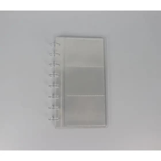 Álbum Modelo Caderno Disco de 3 bolsinhos plásticos
