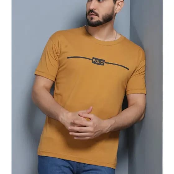 Camiseta masculina com estampada ícone grande 100% algodão fio 30.1