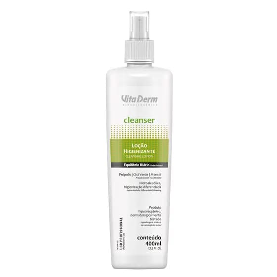 LOÇÃO HIGIENIZANTE CLEANSER 400ML VITADERM