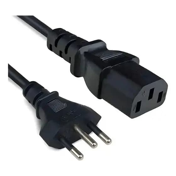 Cabo de Força 10A Tripolar PC/Monitores e Eletronicos