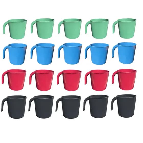 Kit Canecas de Plástico Empilhável P/ Festas Merenda Cantina Escola