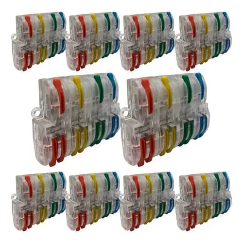 10 Conector Emenda Isolante Derivação Sem Solda 4x8 Vias