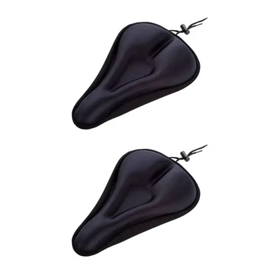 2x Capas Macia Banco Gel Bike Selim Confortável Anatômico Bicicleta Ajustável Forro