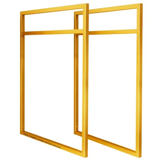 Par de Suportes Estilo Industrial Dourado para Prateleiras de 40cm