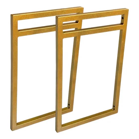 Garbella Design, Par De Suportes Estilo Industrial Dourado P Prateleiras 20cm