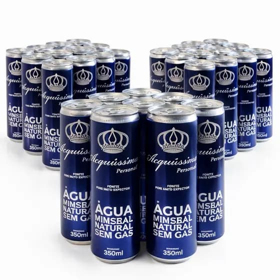 Água Mineral Sem Gás Acquissima Lata 350ml Pack 36 Unidades Lindóia Ph 6,5 Envios Full