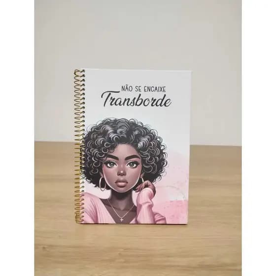 Caderno Espiral A5 Personalizado Capa Dura - "Não se encaixe, Transborde"