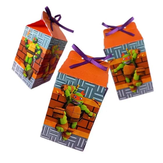 Kit 30 Lembrancinhas Caixinhas Personalizadas Tartarugas Ninjas
