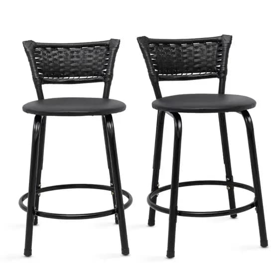 Kit 2 Bancos Baixo Banqueta Sorveteria Cadeira 45cm Mesa Bistrô Piscina Área De Lazer Lanchonete