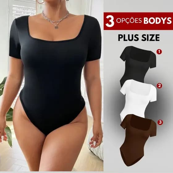 Body Feminino Plus Size Body Modelador Feminino Baby Tee Bory Bore Body Preto Body Marrom