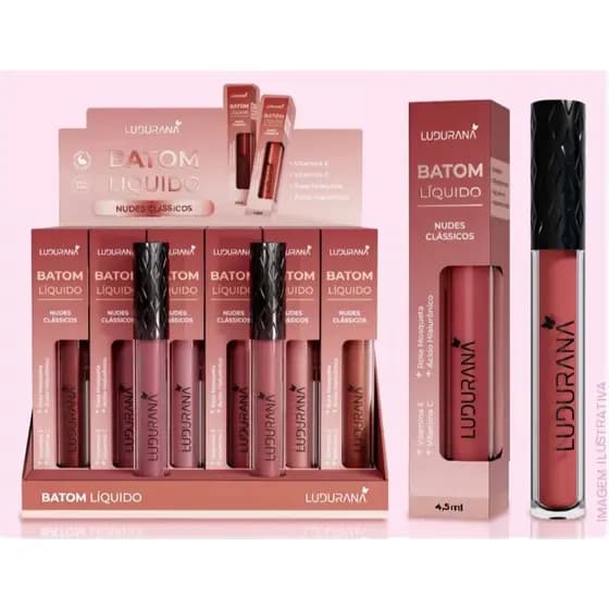 Batom Líquido Nudes Classicos Ludurana B00332