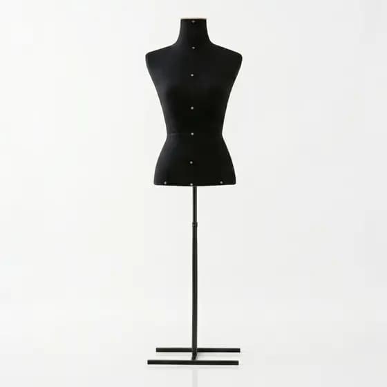 Pedestal H De Ferro Preto Modelo Busto Manequim Costura Regulável