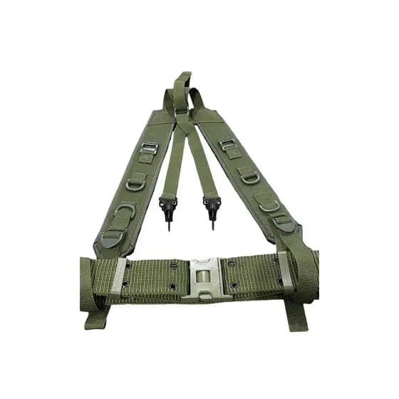 kit Cinto/Suspensório + Porta cantil + Porta carregador