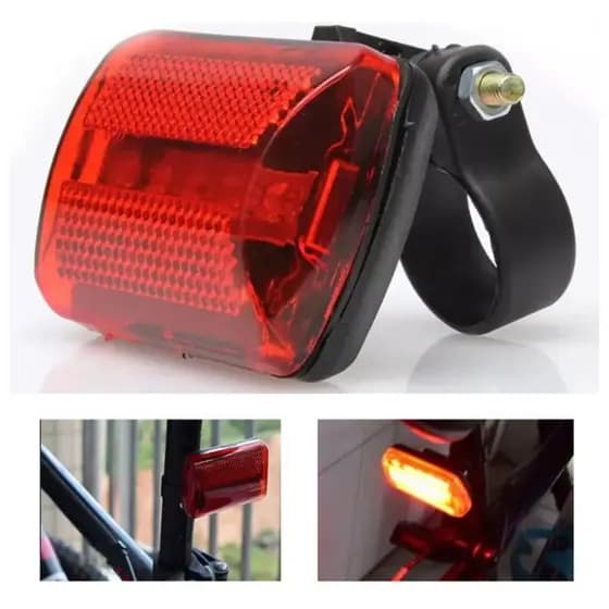 Lanterna Segurança Traseira P/ Bicicleta C/ 5 Leds A Pilha