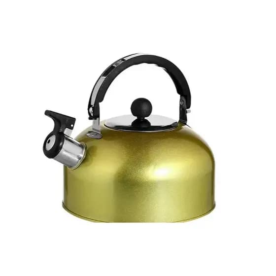 Chaleira Inox Color 2L Dourado Com Apito 21,5cm