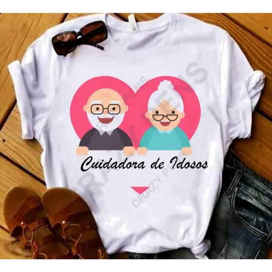 Camisa Cuidadora Blusa T-shirt 827 SH. CP