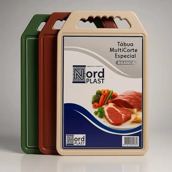 Tábua de Corte Plástica para Carnes, Frutas, Legumes, Churrasco Medida 35X21 Ótima para Dia-a-dia