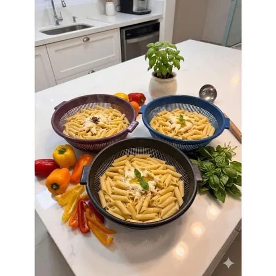 Escorredor de Arroz e Macarrão em Plástico Atóxico de Excelente Qualidade para o Uso Diário