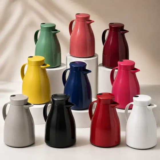 Garrafa Térmica Com Gatilho Paris 1L Unitermi 1000ml Café Chá Água Bule Térmico Mesa Cozinha Cantinho do Café Conserva