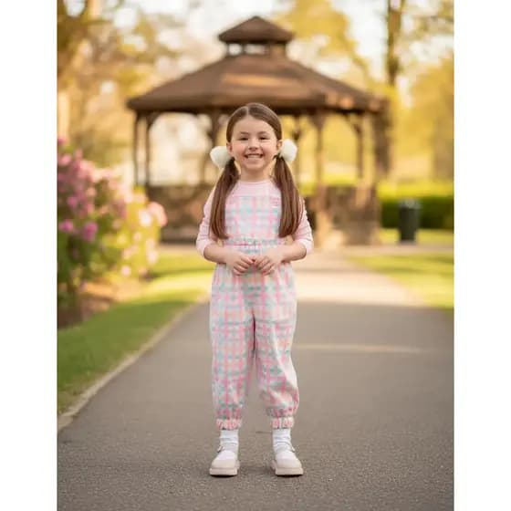 Macacão Mon Sucré Infantil Estampado Longo