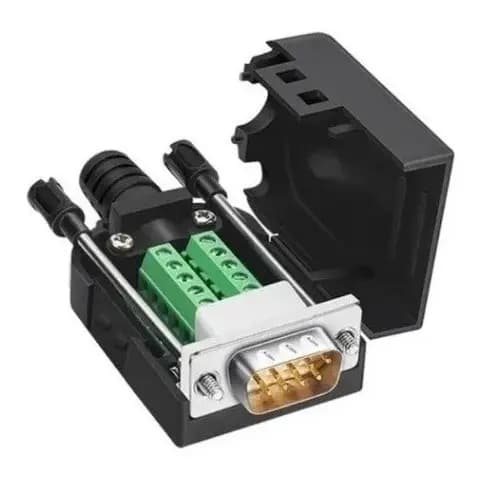 Conector Db9 Macho Com Borne