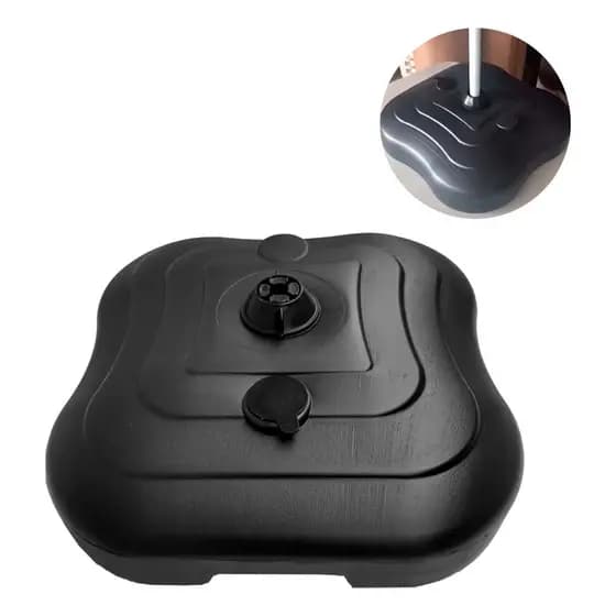 Base Para Guarda Sol Ombrelone Preta 18kg Suporte Água Areia