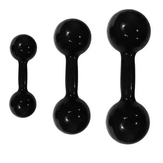 Halter kit 1, 2 e 3 kg unidades emborrachados total 6kg