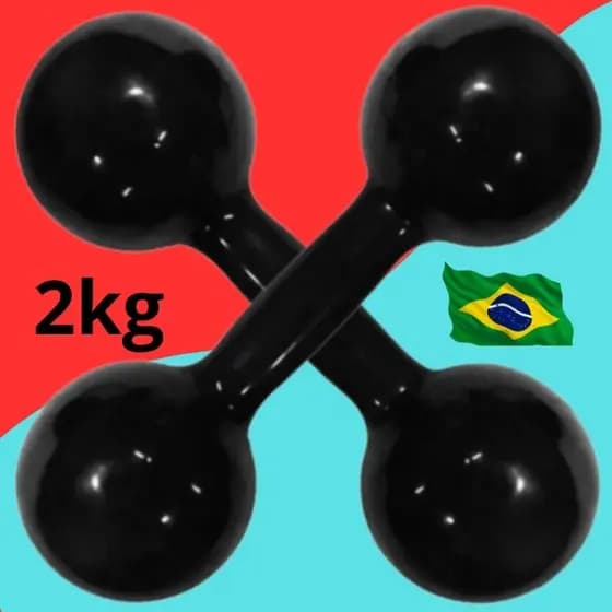 Halter 2kg o par total 4kg emborrachados PROMOÇÃO