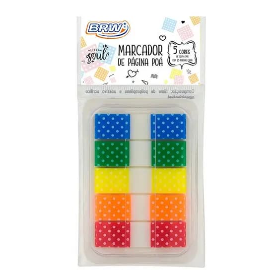 Marcador de página BRW 5 cores poa 25F