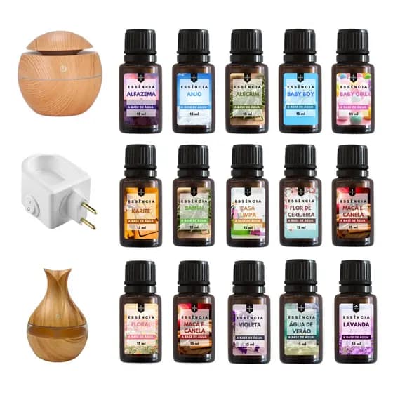 Kit 30 Essências Para Umidificador de Ar e Difusor Elétrico Aromatizador - Diversas Fragrâncias
