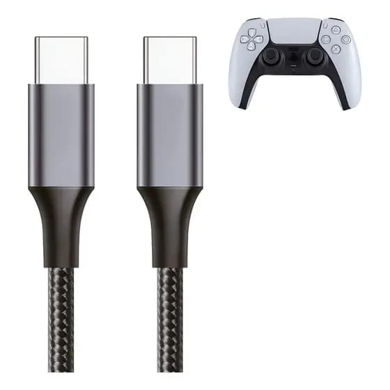 Cabo Usb-c 3m Para Controle Ps5 E Ps5 Pro Jogue E Carregue