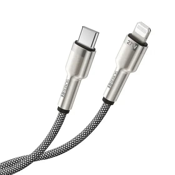 Cabo USB-C Lightning Rápido 27w Compatível com Iphone 1 metro Premium Nylon