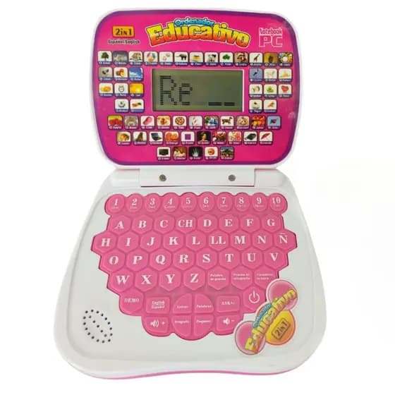 Laptop Infantil Educativo - 2 em 1 Inglês e Português /Ensina Matemática Computador Notebook Computador Jogos Infanti