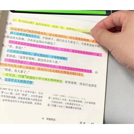 Marcador De Texto Adesivo Cores Semi Transparente Fininho Marcador De Água 160 Adesivos 4304