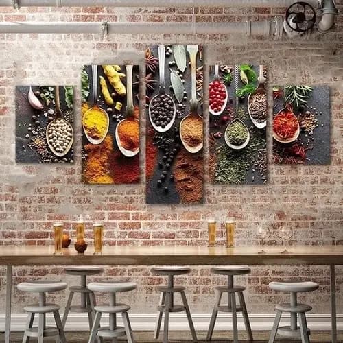 Quadro Decorativo Temperos Lanchonetes Restaurante Para cozinha Padaria
