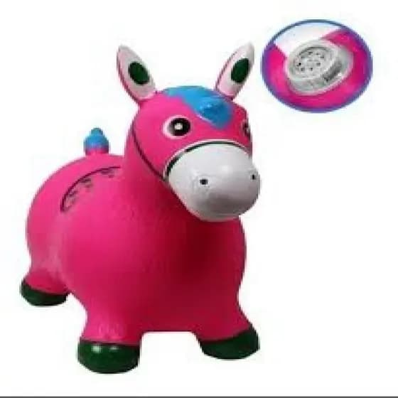 Cavalo Pula Pula Grande Laranja - Diversão Upa Upa