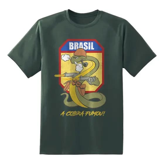 Camiseta Camisa Força Expedicionária Brasileira FEB A Cobra Fumou Militar