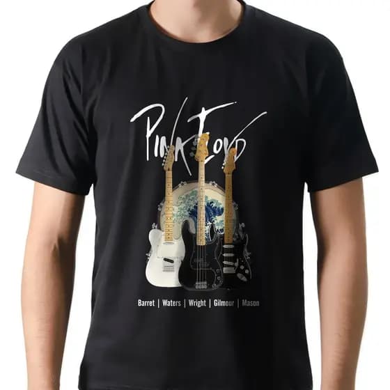 Camiseta Camisa Banda Rock Pink Floyd Instrumentos Algodão