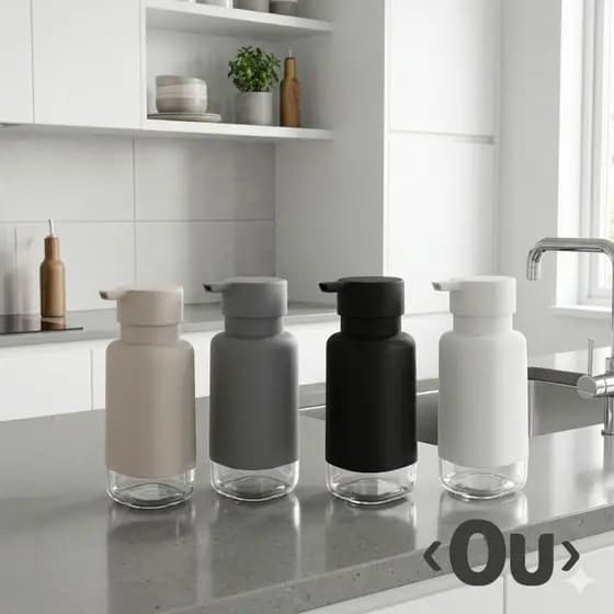 Porta Detergente Sabonete Liquido Dispenser Álcool Gel Ou 500ml Pia Cozinha Banheiro Lavabo