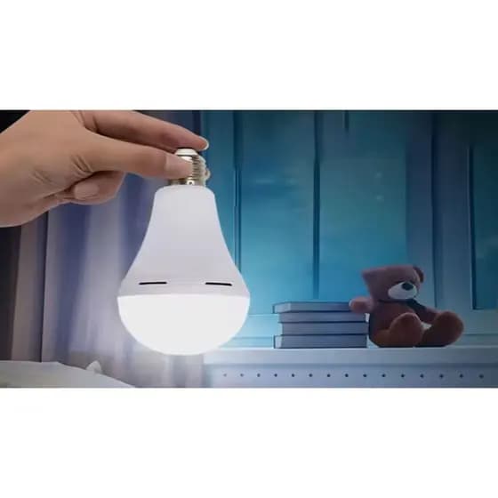Lâmpada led inteligente 9w de emergência recarregável cor branco