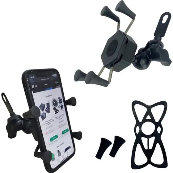 Suporte Celular Moto Gps Fixa Retrovisor Garra Universal