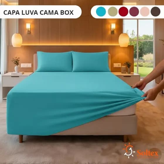 Jogo de Cama 3 Peças Capa para Colchão Luva Box Cama Casal Solteiro Com Fronhas de Travesseiros Malha Gel