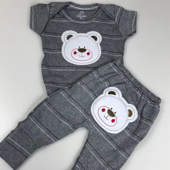 Conjunto Body E Mijão Liquidação Cores Variadas Conjunto Menino Menina Sortido Alyaht REF. B.C.29.B/C.29.B