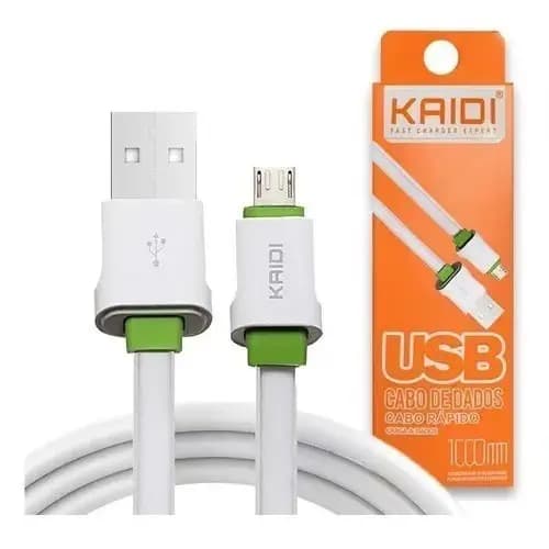Cabo Carregador Micro Usb V8/ tipoc /iphone/ Kaidi Turbo Reforçado kaidi