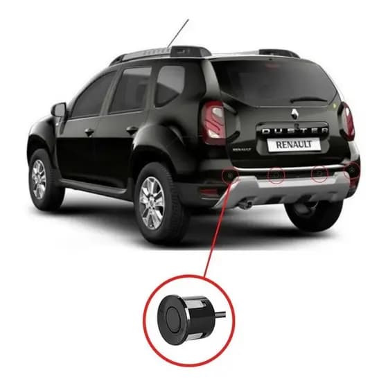 Kit Sensor Estacionamento 4 Sensores Renault Duster Display