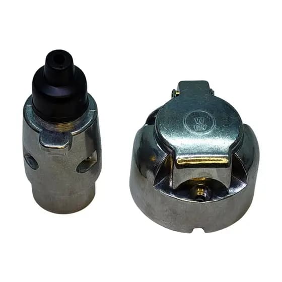 Tomada Carretinha 7 Polos Macho/femea Aluminio Reforçado