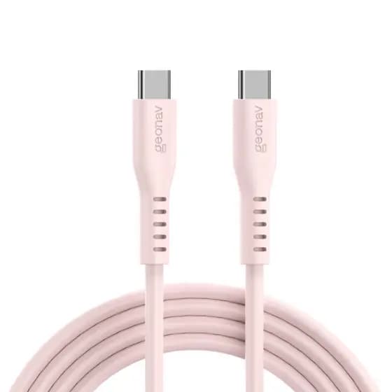 Cabo em silicone USB-C Para USB-C 1,5m Rosa ESC06SPK Geonav